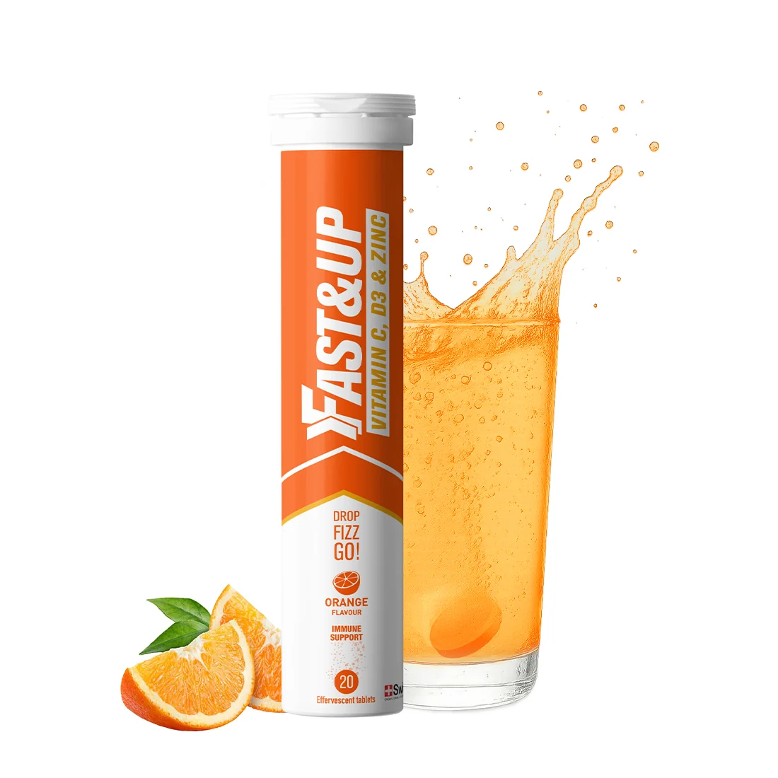 Vitamin C + D3 + Zinc Supplement Orange
