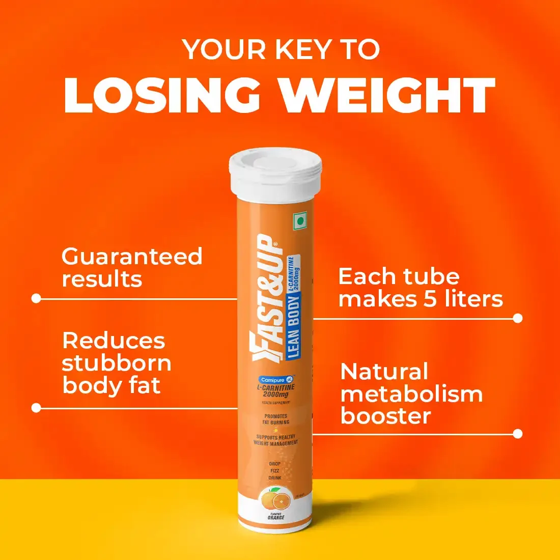 Lean Body L-Carnitine Carnipure 2000mg Orange