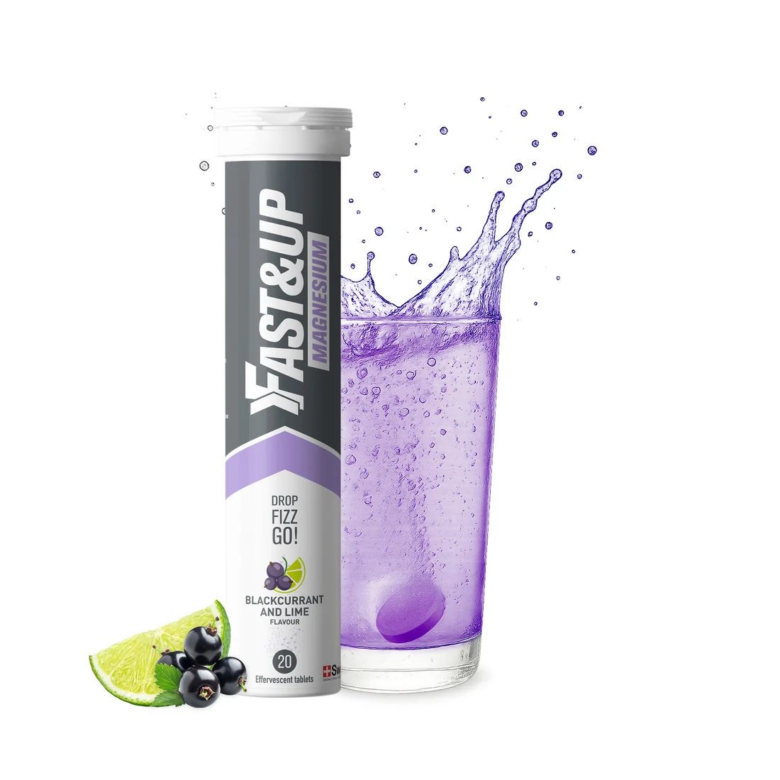 Magnesio 300mg Magnesium Supplement Blackcurrant & Lime