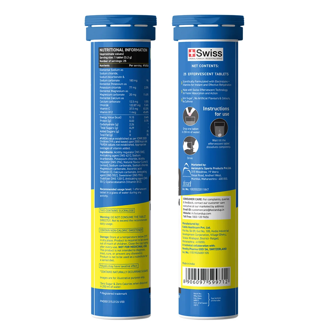 Back of the Reload Zero tube with instructions